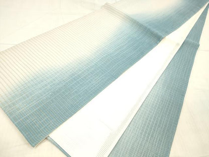 平和屋着物＊夏物　全通柄袋帯　横段文　金糸　正絹　逸品　DAAX5674cm