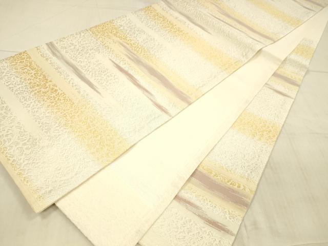 平和屋着物＊夏物　六通柄袋帯　唐草文　金銀糸　正絹　逸品　DAAX5680cm