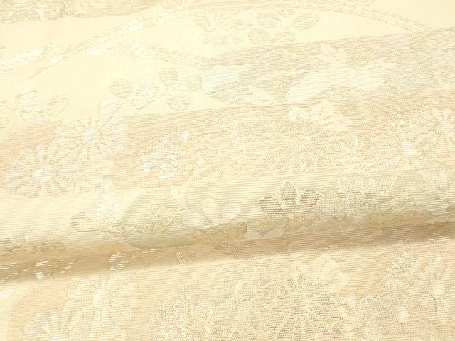 平和屋着物＊夏物 六通柄袋帯 草花文 金銀糸 正絹 逸品 DAAX5693cm