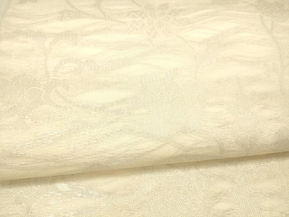 平和屋着物＊夏物 織物一筋名門 織悦 全通柄 本袋帯 草花文 銀糸 正絹 逸品 DAAX5694cm