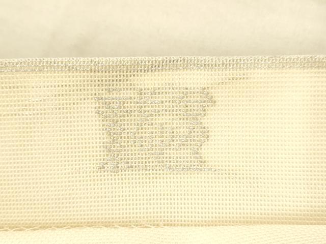 平和屋着物＊夏物 織物一筋名門 織悦 全通柄 本袋帯 草花文 銀糸 正絹 逸品 DAAX5694cm