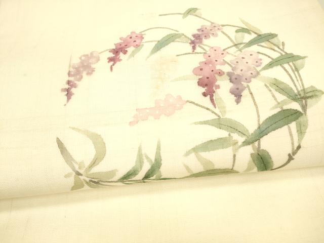 平和屋着物＊夏物 九寸名古屋帯 手描き 南天文 正絹 逸品 DAAX5696cm