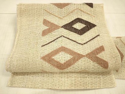平和屋着物＊夏物 八寸名古屋帯 抽象文様 正絹 逸品 DAAX5698cm