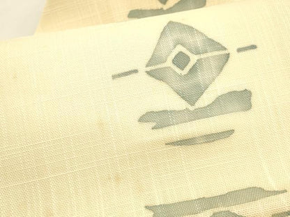 平和屋着物＊夏物 九寸名古屋帯 本ろう纈染 手描き 抽象文様 麻 逸品 DAAX5699cm