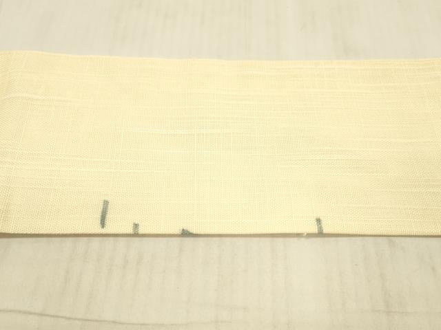 平和屋着物＊夏物 九寸名古屋帯 本ろう纈染 手描き 抽象文様 麻 逸品 DAAX5699cm