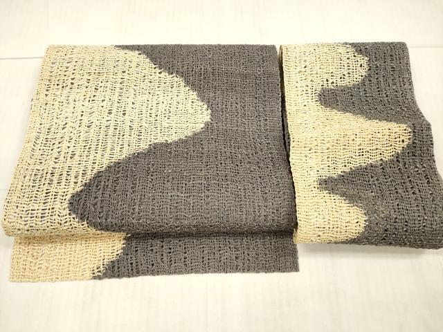 平和屋着物＊夏物 つけ帯 抽象文様 三越扱い 正絹 逸品 DAAX5706cm