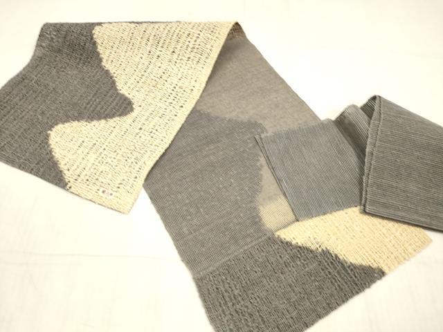 平和屋着物＊夏物 つけ帯 抽象文様 三越扱い 正絹 逸品 DAAX5706cm
