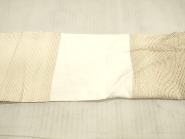 平和屋着物＊夏物 銀座きしや 九寸名古屋帯 総刺繍 草花文 金銀糸 正絹 逸品 DAAX5708cm