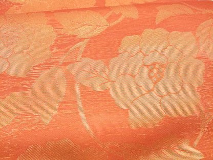 平和屋着物＊夏物 全通柄 本袋帯 草花文 金糸 正絹 逸品 DAAX5710cm