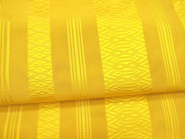 平和屋着物＊夏物 本場筑前博多織 八寸名古屋帯 紗献上 山吹色 正絹 逸品 DAAX5714cm