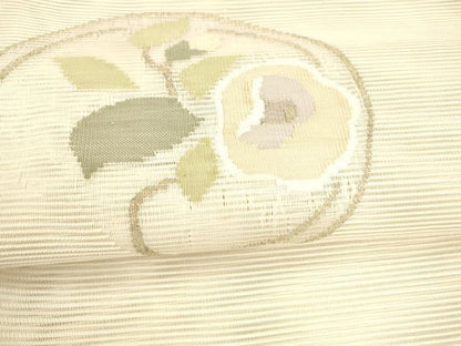平和屋着物＊夏物 絽綴れ 八寸名古屋帯 枝花文 金糸 正絹 逸品 DAAX5715cm