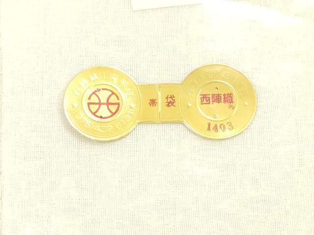 平和屋着物＊夏物 西陣 三幸織物謹製 六通柄袋帯 草花文 金糸 証紙付き 正絹 逸品 DAAX5716cm