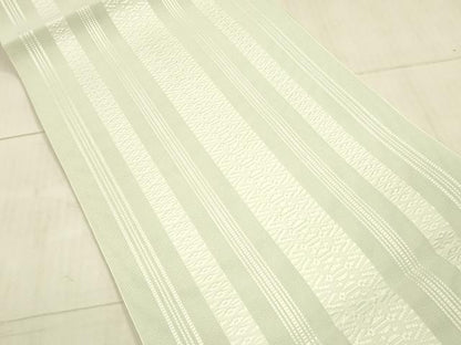 平和屋着物＊夏物 本場筑前博多織 八寸名古屋帯 紗献上 藍白色 正絹 逸品 DAAX5717cm