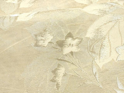 平和屋着物＊夏物 六通柄袋帯 草花文 銀糸 正絹 逸品 DAAX5720cm