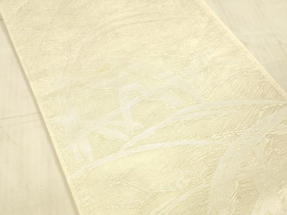 平和屋着物＊夏物 全通柄袋帯 流水籬文 銀糸 正絹 逸品 DAAX5721cm