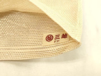 平和屋着物＊夏物 六通柄袋帯 草葉文 銀糸 三越扱い 正絹 逸品 DAAX5722cm