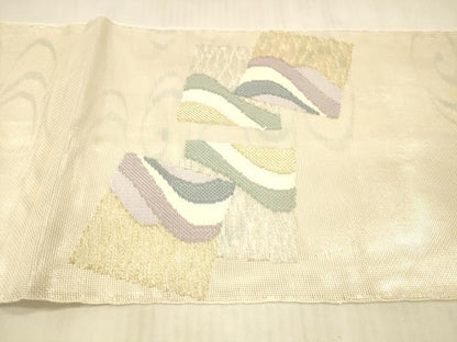 平和屋着物＊夏物 太鼓柄 本袋帯 流水文 金銀糸 正絹 逸品 DAAX5726cm