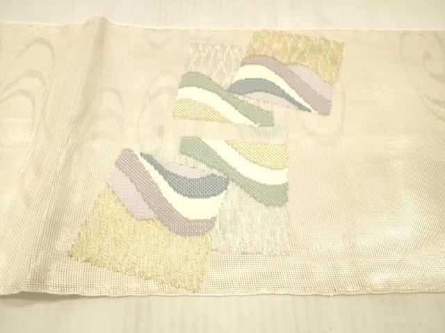 平和屋着物＊夏物 太鼓柄 本袋帯 流水文 金銀糸 正絹 逸品 DAAX5726cm