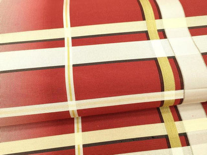 平和屋着物＊夏物 本場筑前博多織 八寸名古屋帯 格子 正絹 逸品 DAAX5727cm