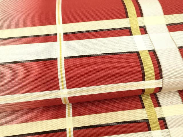 平和屋着物＊夏物 本場筑前博多織 八寸名古屋帯 格子 正絹 逸品 DAAX5727cm