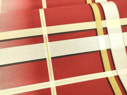 平和屋着物＊夏物 本場筑前博多織 八寸名古屋帯 格子 正絹 逸品 DAAX5727cm