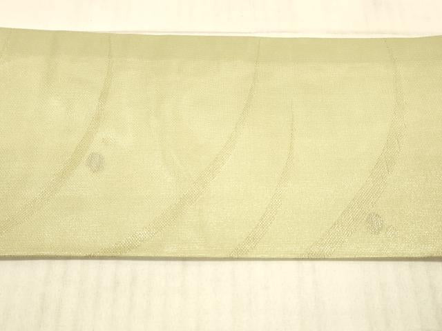 平和屋着物＊夏物 九寸名古屋帯 露草文 金銀糸 正絹 逸品 DAAX5729cm