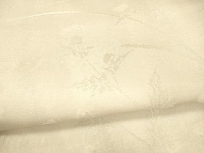 平和屋着物＊夏物 九寸名古屋帯 草花文 銀糸 正絹 逸品 DAAX5730cm