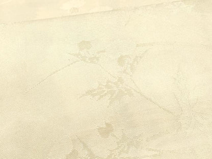 平和屋着物＊夏物 九寸名古屋帯 草花文 銀糸 正絹 逸品 DAAX5730cm