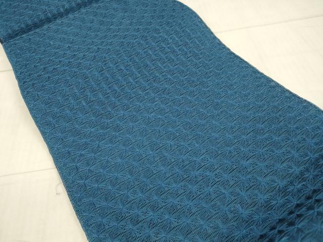 平和屋着物＊夏物 八寸名古屋帯 舞花文 紺瑠璃色 正絹 逸品 DAAX5732cm