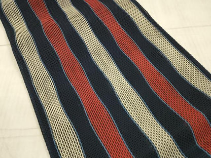 平和屋着物＊夏物 八寸名古屋帯 間道 正絹 逸品 DAAX5739cm