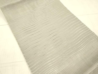 平和屋着物＊夏物 絽綴れ 八寸名古屋帯 よろけ縞 霞文 正絹 逸品 DAAX5743cm