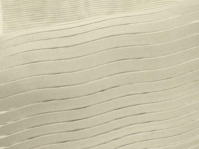 平和屋着物＊夏物 絽綴れ 八寸名古屋帯 よろけ縞 霞文 正絹 逸品 DAAX5743cm