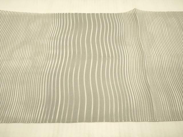 平和屋着物＊夏物 絽綴れ 八寸名古屋帯 よろけ縞 霞文 正絹 逸品 DAAX5743cm