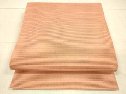 平和屋着物＊夏物 絽綴れ 八寸名古屋帯 甚三紅色 正絹 逸品 DAAX5745cm