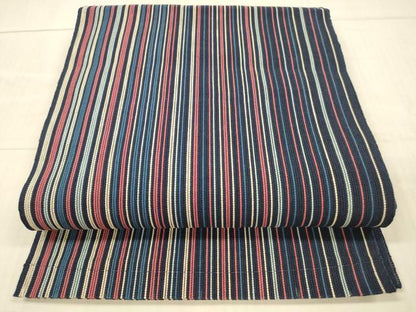 平和屋着物＊夏物 八寸名古屋帯 間道 正絹 逸品 DAAX5748cm