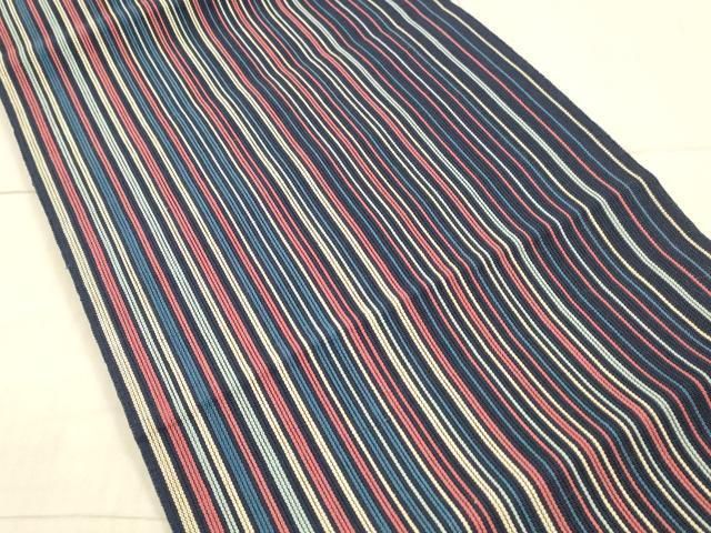 平和屋着物＊夏物 八寸名古屋帯 間道 正絹 逸品 DAAX5748cm