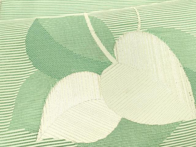 平和屋着物＊夏物 絽綴れ 八寸名古屋帯 草花文 銀糸 正絹 逸品 DAAX5749cm