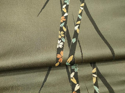 平和屋着物●太鼓柄袋帯　舞花文　金銀糸　金通し地　正絹　逸品　DAAX5789cm