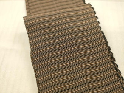 平和屋着物●男性　角帯　よろけ縞　正絹　逸品　DAAX5802cm