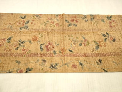 平和屋着物●太鼓柄袋帯 紬地 絞り 草花文 正絹 逸品 DAAX5809cm