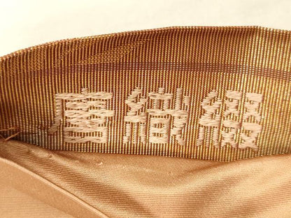 平和屋着物●六通柄袋帯　唐織綴　流水松葉文　金銀糸　正絹　逸品　DAAX5820cm