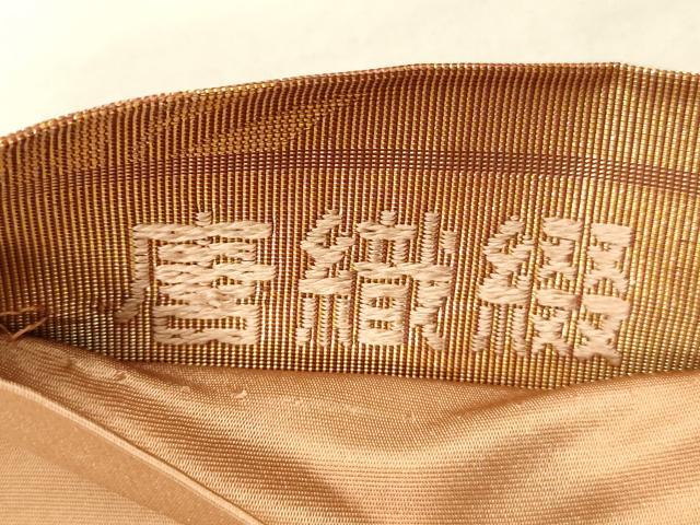 平和屋着物●六通柄袋帯　唐織綴　流水松葉文　金銀糸　正絹　逸品　DAAX5820cm