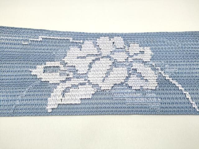 平和屋着物＊夏物 八寸名古屋帯 羅 草花文 正絹 逸品 DAAX5870cm