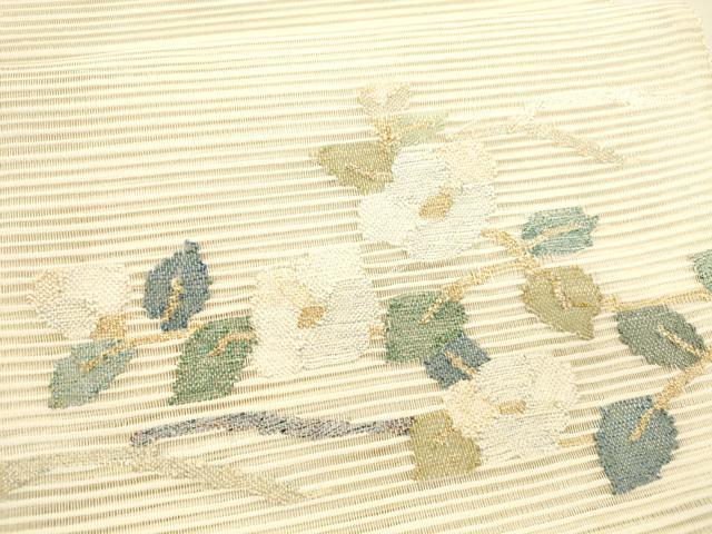 平和屋着物＊夏物 絽綴れ 八寸名古屋帯 枝花文 金銀糸 正絹 逸品 DAAX5872cm