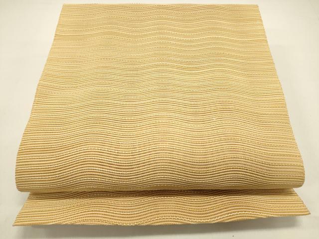 平和屋着物＊夏物 絽綴れ 八寸名古屋帯 よろけ縞 正絹 逸品 DAAX5877cm