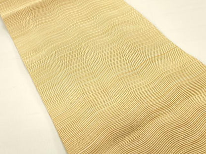 平和屋着物＊夏物 絽綴れ 八寸名古屋帯 よろけ縞 正絹 逸品 DAAX5877cm