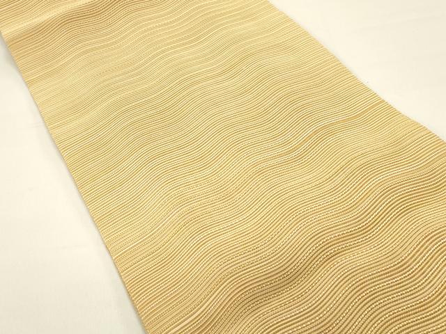 平和屋着物＊夏物 絽綴れ 八寸名古屋帯 よろけ縞 正絹 逸品 DAAX5877cm