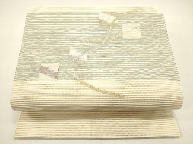 平和屋着物＊夏物 絽綴れ 八寸名古屋帯 抽象文様 金銀糸 正絹 逸品 DAAX5892cm