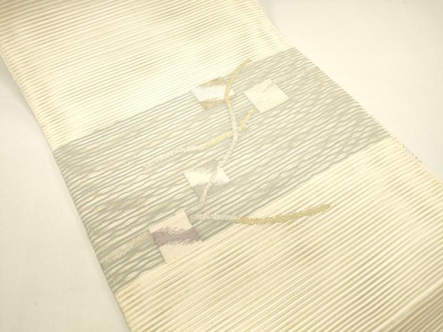 平和屋着物＊夏物 絽綴れ 八寸名古屋帯 抽象文様 金銀糸 正絹 逸品 DAAX5892cm