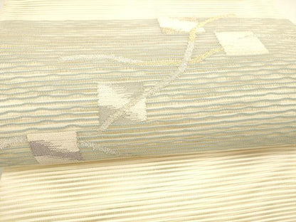 平和屋着物＊夏物 絽綴れ 八寸名古屋帯 抽象文様 金銀糸 正絹 逸品 DAAX5892cm